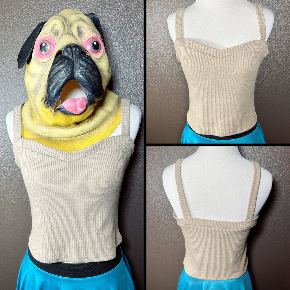 RABBIT ROSE, ribbed, crop tank!!